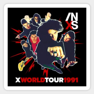 INXS X Era World Tour 1991 Fan Art Magnet